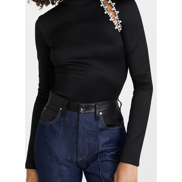 AREA Black Long Sleeve Top - Picture 6 of 10